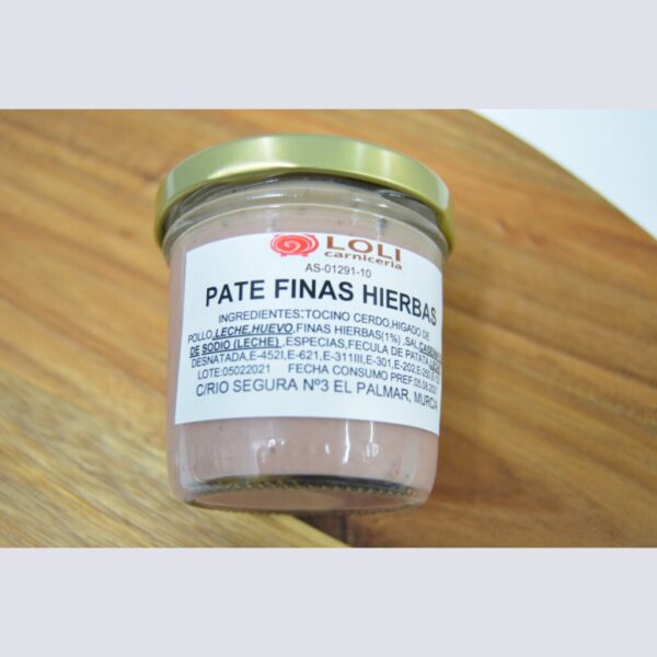 PATE FINAS HIERBAS - Carniceria Online Loli Murcia